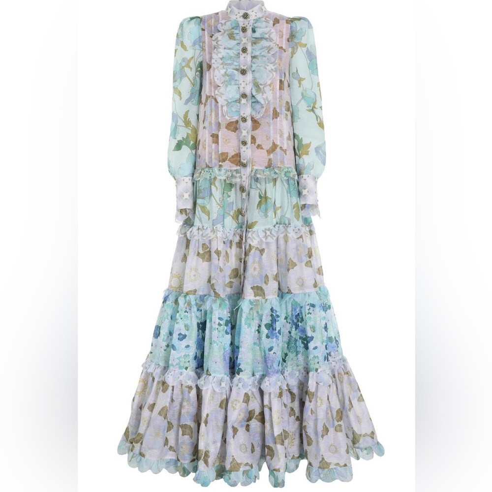 Zimmermann Rhythm Scalloped Printed Dress - Picture 4 of 12